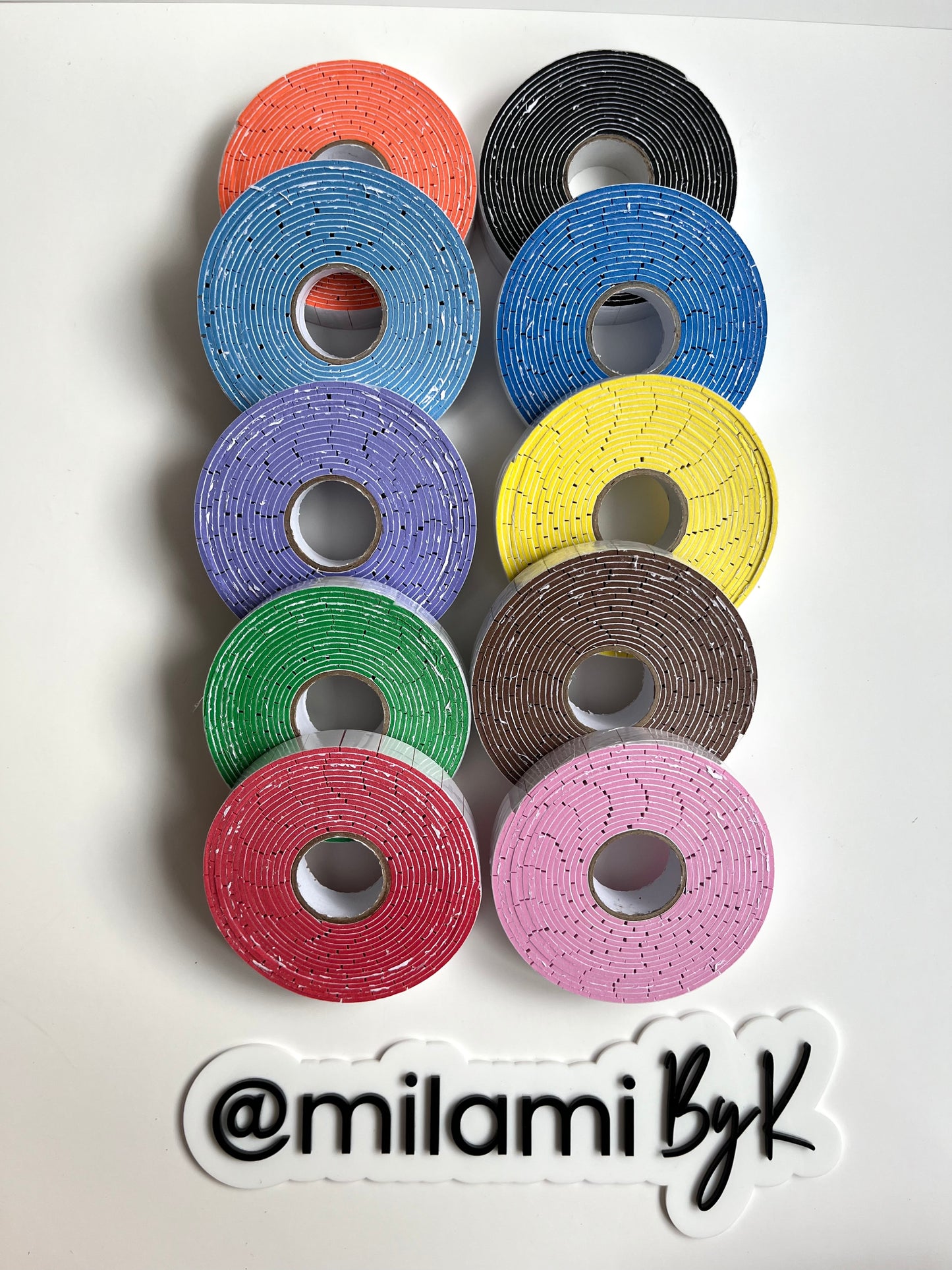 Coloured, Pre-Cut Double-Sided Foam Tape (set of 2 rolls)