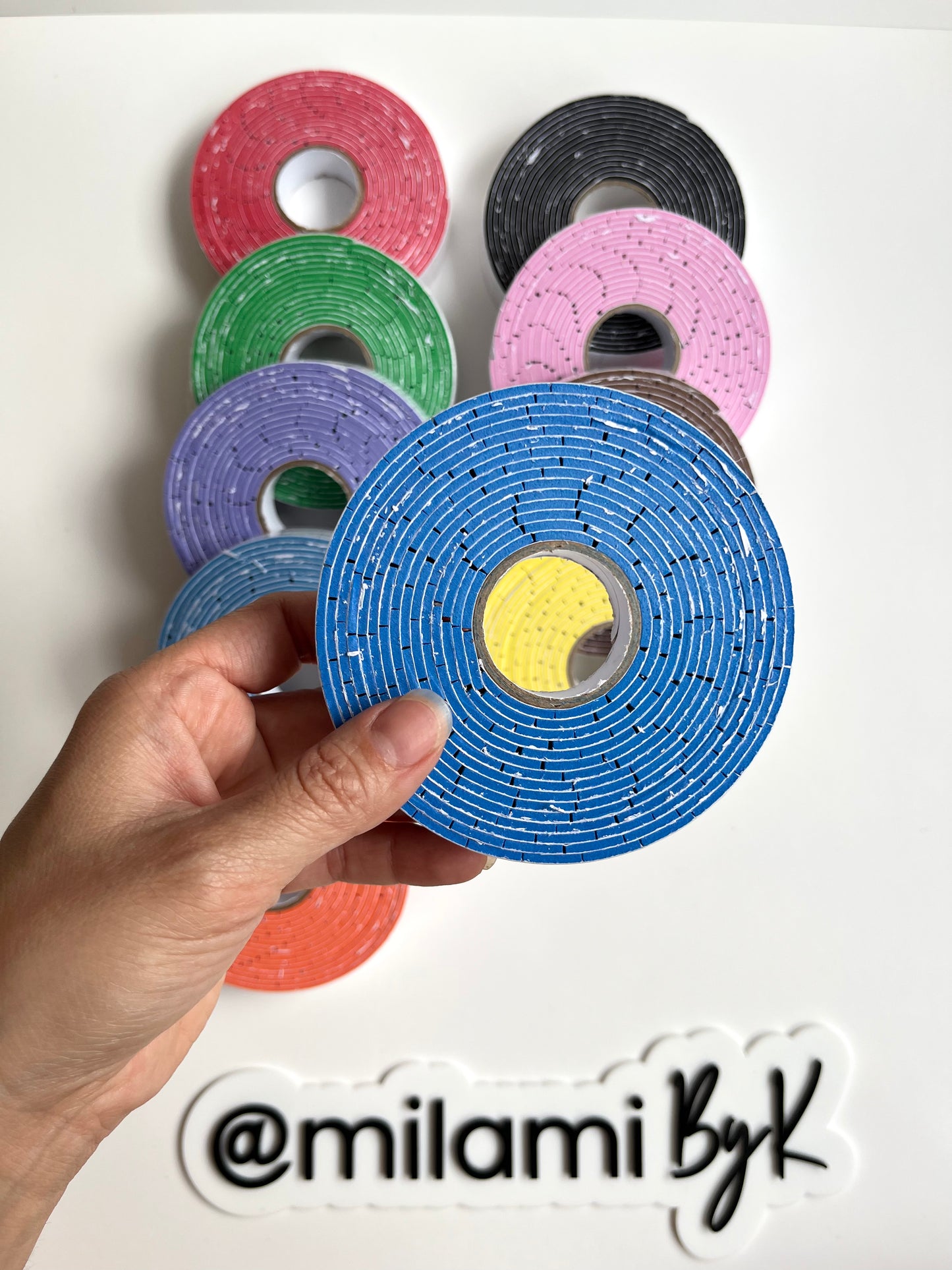 Coloured, Pre-Cut Double-Sided Foam Tape (set of 2 rolls)