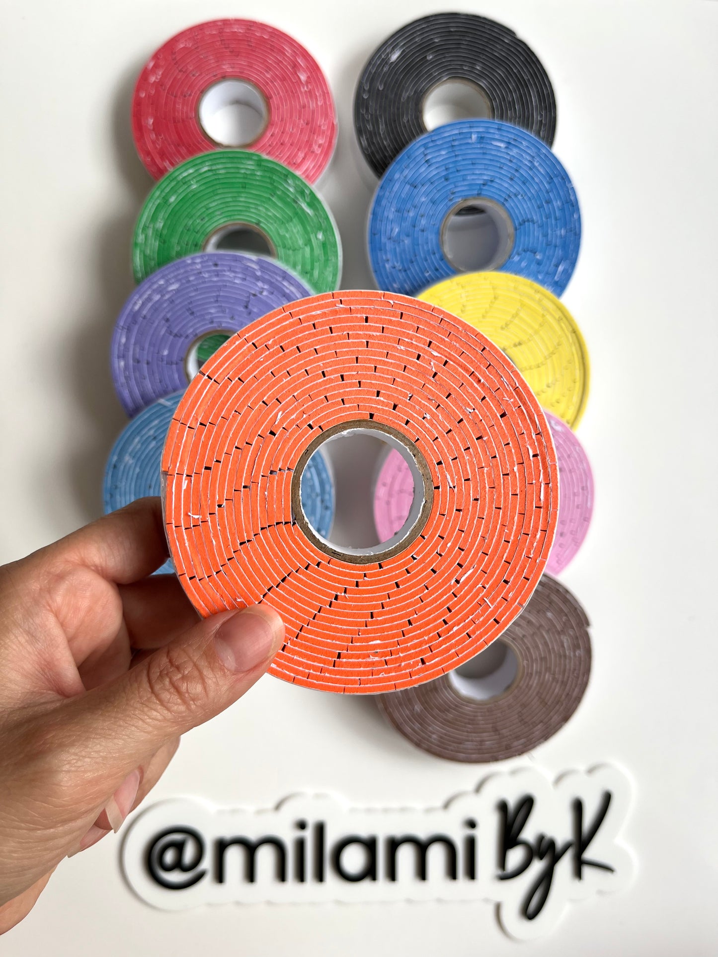 Coloured, Pre-Cut Double-Sided Foam Tape (set of 2 rolls)