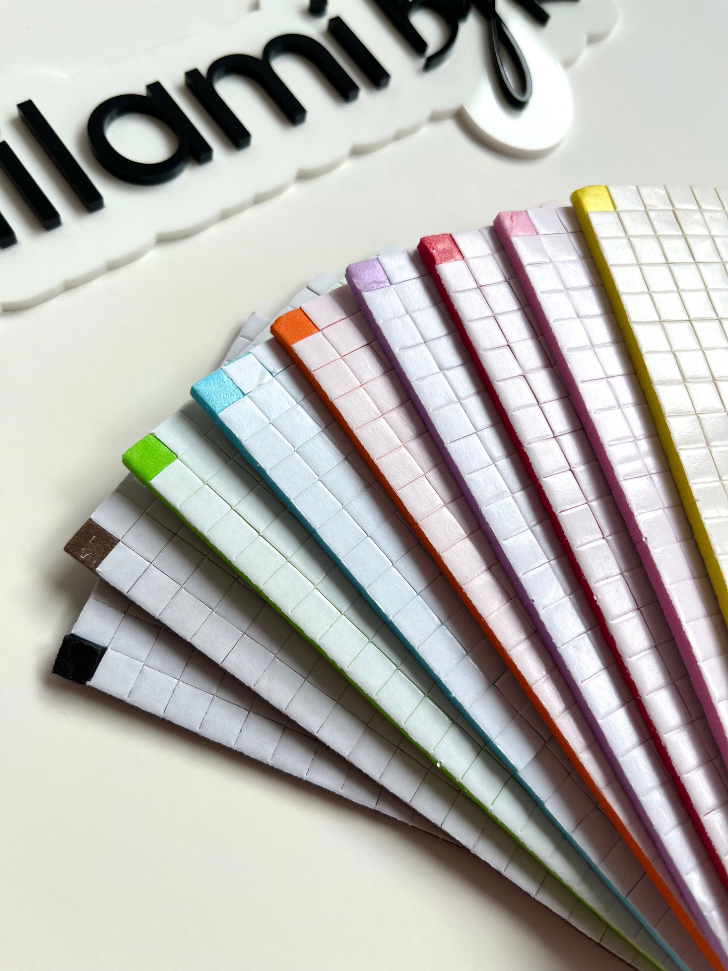 Coloured Double-Sided foam squares (set of 5 sheets)