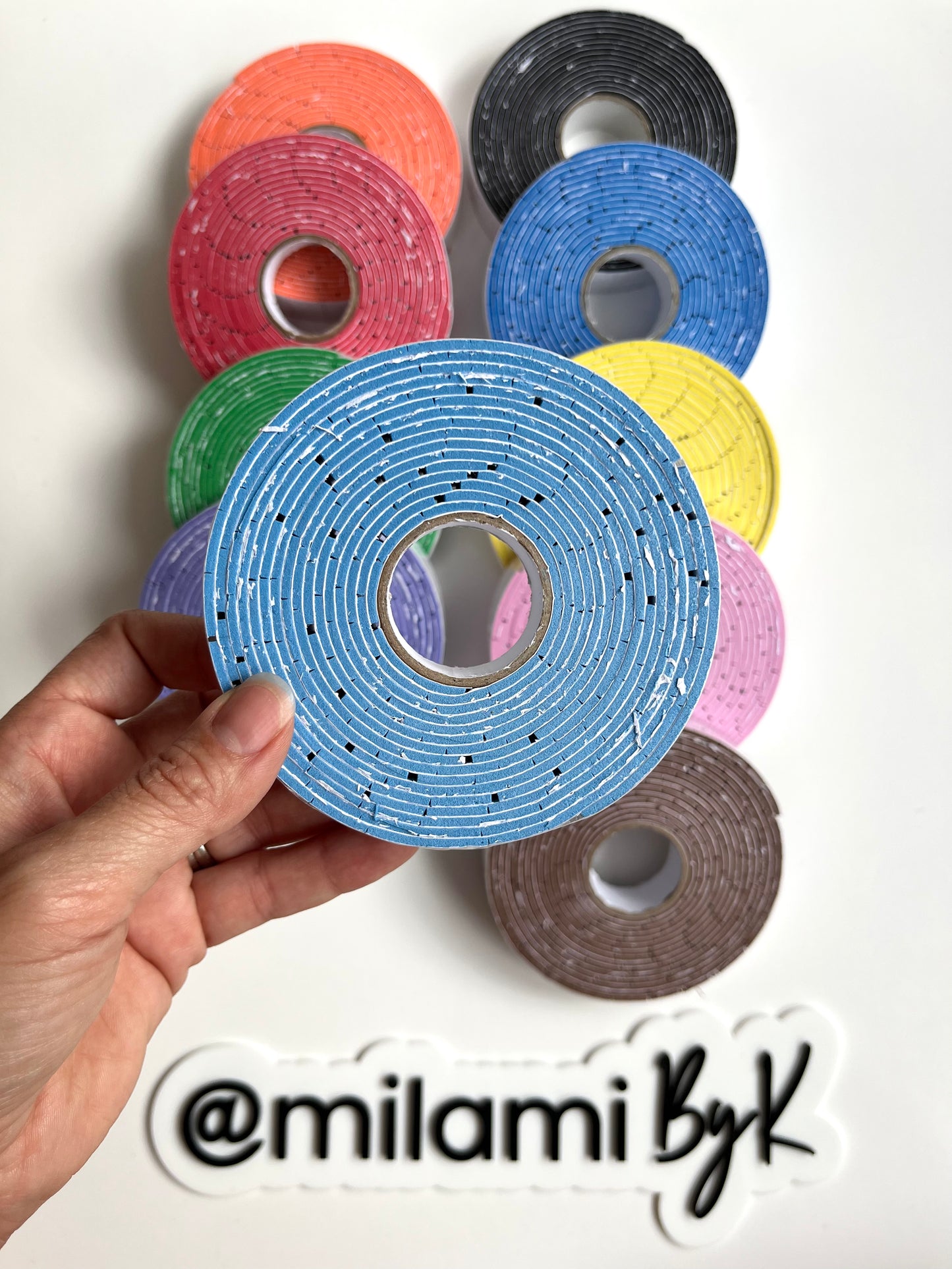 Coloured, Pre-Cut Double-Sided Foam Tape (set of 2 rolls)