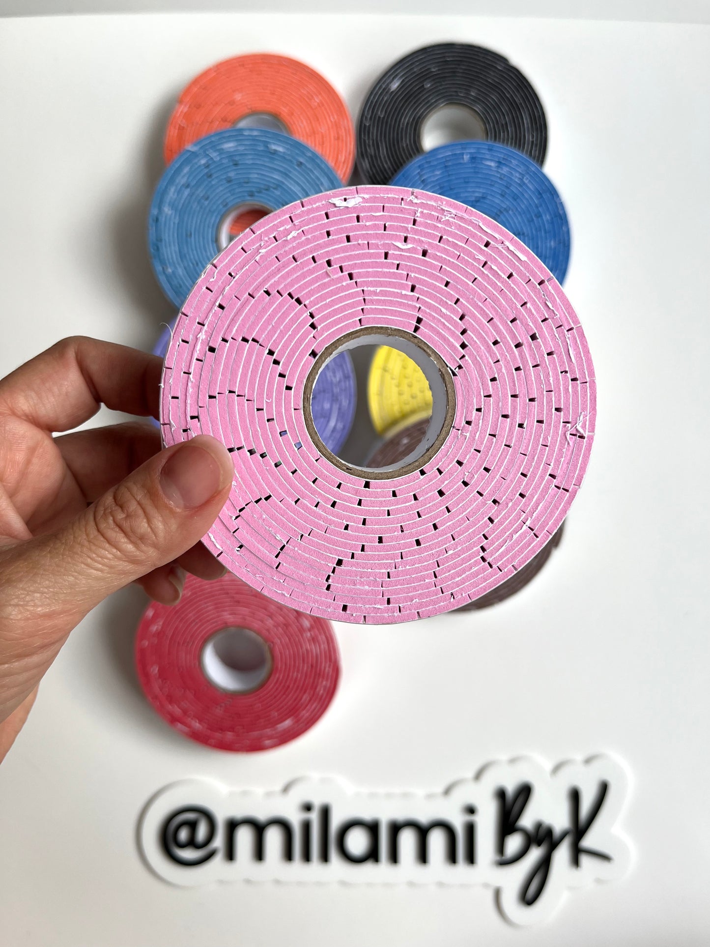 Coloured, Pre-Cut Double-Sided Foam Tape (set of 2 rolls)