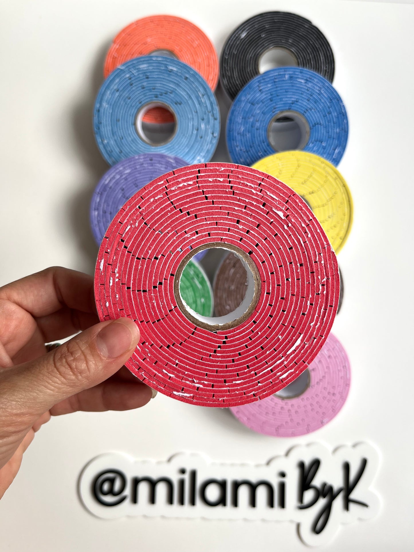 Coloured, Pre-Cut Double-Sided Foam Tape (set of 2 rolls)