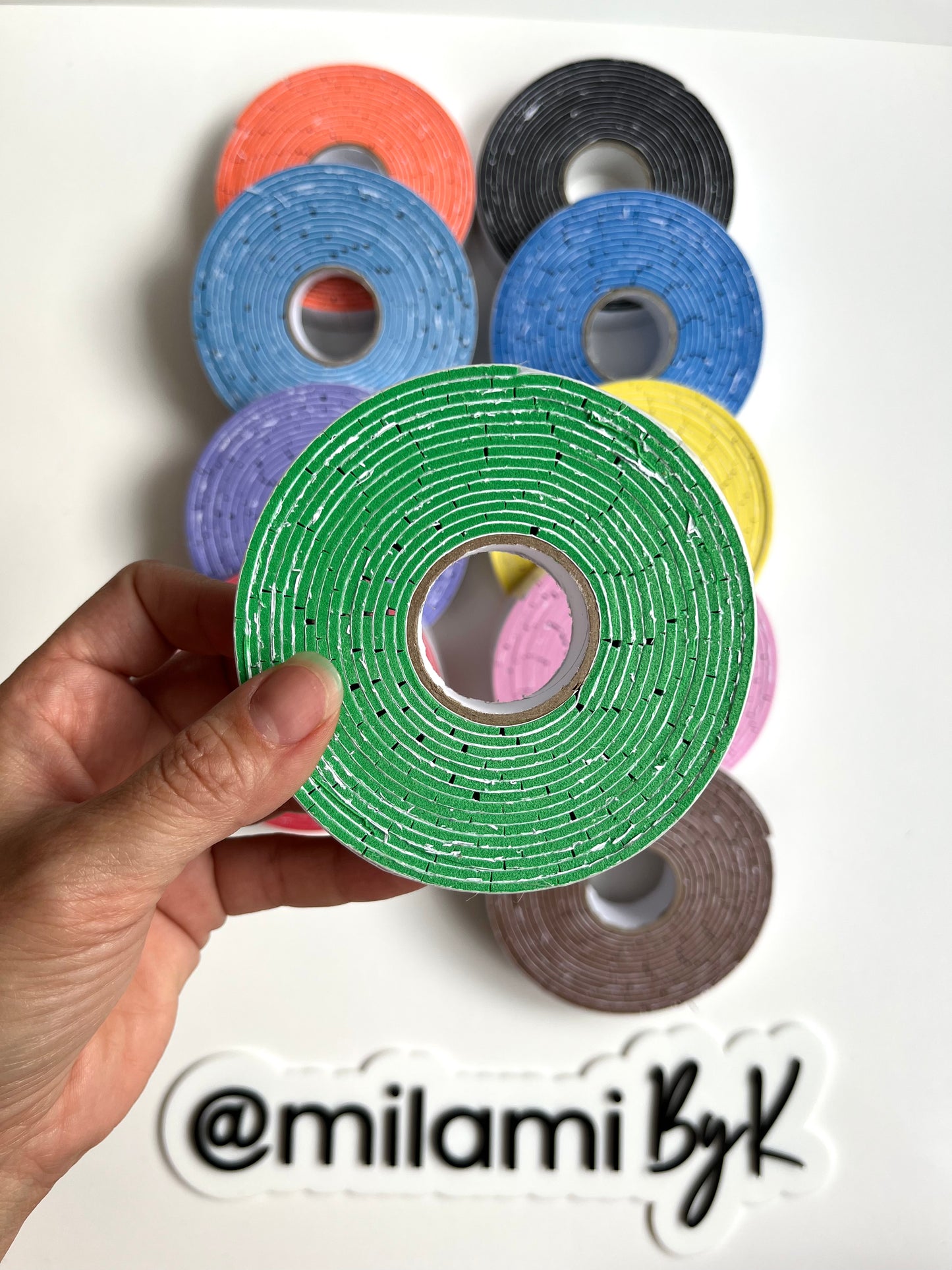 Coloured, Pre-Cut Double-Sided Foam Tape (set of 2 rolls)