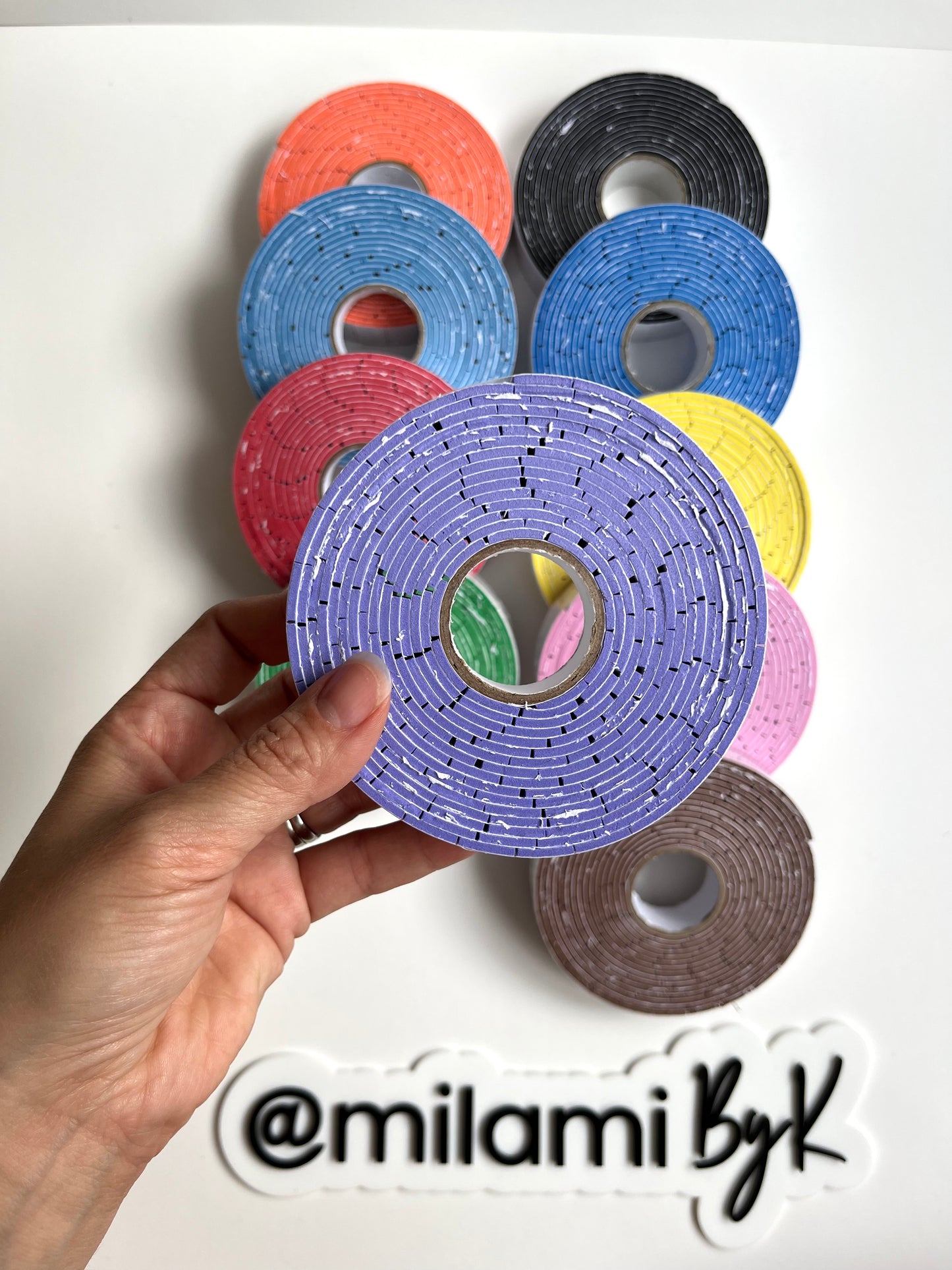 Coloured, Pre-Cut Double-Sided Foam Tape (set of 2 rolls)